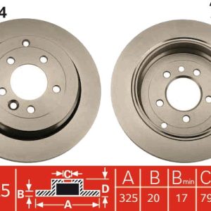 Disc frana TRW DF4794 LAND ROVER DISCOVERY III (L319) 4,009 cmc (406PN(COLOGNE V6) benzina 218 TRW DF4794