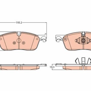 Set placute frana TRW GDB2119 LAND ROVER RANGE ROVER VELAR (L560) 2,993 cmc (306DT(TDV6) diesel 275 TRW GDB2119