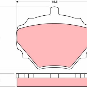 Set placute frana TRW GDB974 LAND ROVER DISCOVERY I (LJ) 2,495 cmc (12 L, 21 L, 17 L) diesel 113 TRW GDB974