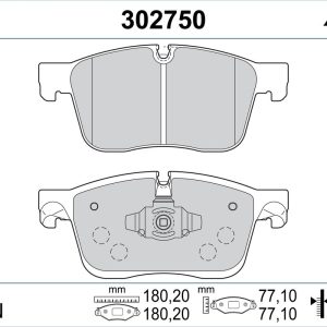 Set placute frana VALEO 302750 LAND ROVER RANGE ROVER VELAR (L560) 2,993 cmc (306DT(TDV6) diesel 275 VALEO 302750