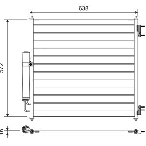 Condensator climatizare VALEO 814053 LAND ROVER RANGE ROVER IV (L405) 2,993 cmc (306DT(TDV6) diesel 249 VALEO 814053
