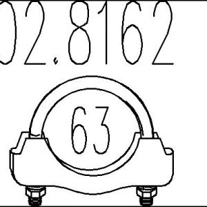 Conector teava sistem de esapament MTS 02.8162 LAND ROVER FREELANDER I (L314) 1,951 cmc (204D3(M47D20) diesel 112 MTS 02.8162