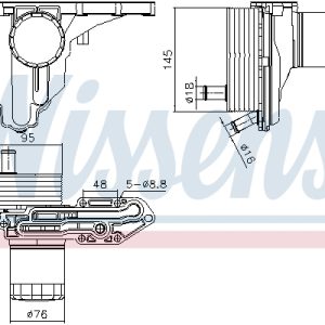 Radiator ulei motor NISSENS 91329 LAND ROVER DEFENDER Cabrio (L316) 2,198 cmc (DT224(PUMA) diesel 122 NISSENS 91329