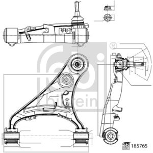 Brat suspensie roata FEBI BILSTEIN 185765 LAND ROVER DISCOVERY IV (L319) 2,993 cmc (306DT(TDV6) diesel 211 FEBI BILSTEIN 185765