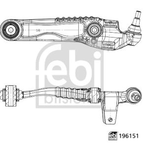 Brat suspensie roata FEBI BILSTEIN 196151 LAND ROVER RANGE ROVER VELAR (L560) 1,997 cmc (PT204(AJ20P4) benzina/elector 404 FEBI BILSTEIN 196151