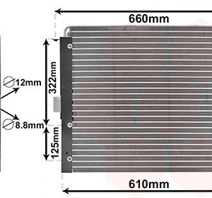 Condensator climatizare VAN WEZEL 02005075 LAND ROVER RANGE ROVER II (P38A) 2,497 cmc (25 6T (BMW) diesel 136 VAN WEZEL 02005075