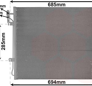 Condensator climatizare VAN WEZEL 02005209 LAND ROVER RANGE ROVER SPORT I (L320) 4,999 cmc (508PN(AJ133) benzina 375 VAN WEZEL 02005209