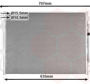 Condensator climatizare VAN WEZEL 02015703 LAND ROVER RANGE ROVER SPORT I (L320) 2,993 cmc (306DT(TDV6) diesel 249 VAN WEZEL 02015703
