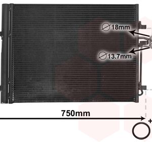 Condensator climatizare VAN WEZEL 18005427 LAND ROVER DISCOVERY SPORT (L550) 1,999 cmc (204DTD(AJ20D4) diesel 180 VAN WEZEL 18005427