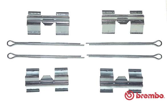 Set accesorii placute frana BREMBO A 02 257 LAND ROVER RANGE ROVER I 2,393 cmc (11 A) diesel 106 BREMBO A 02 257