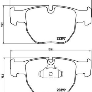 Set placute frana BREMBO P 44 012 LAND ROVER RANGE ROVER III (L322) 2,926 cmc (306D1(M57D30) diesel 177 BREMBO P 44 012