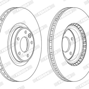 Disc frana FERODO DDF2601C-1 LAND ROVER RANGE ROVER SPORT II (L494) 4,999 cmc (508PS(AJ133) benzina 575 FERODO DDF2601C-1