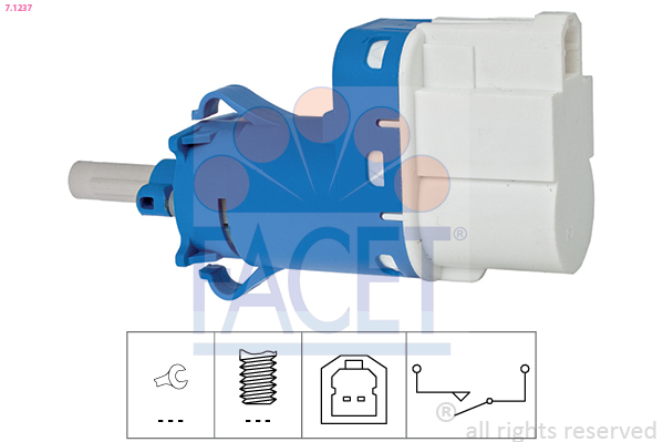 Comutator lumini frana FACET 7.1237 LAND ROVER RANGE ROVER EVOQUE Cabriolet (L538) 1,999 cmc (204DTD(AJ20D4) diesel 150 FACET 7.1237