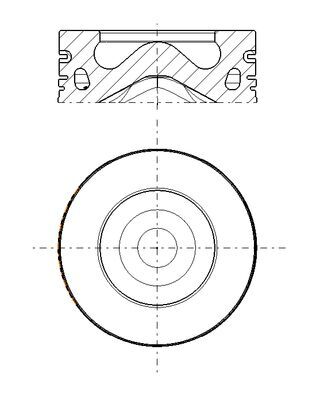 Piston MAHLE ORIGINAL 279 PI 00104 000 LAND ROVER DISCOVERY SPORT (L550) 1,999 cmc (204DTD(AJ20D4) diesel 180 MAHLE ORIGINAL 279 PI 00104 000
