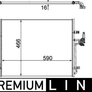 Condensator climatizare MAHLE ORIGINAL AC 500 000P LAND ROVER RANGE ROVER EVOQUE VAN (L538) 2,179 cmc (224DT(DW12BTED4) diesel 190 MAHLE ORIGINAL AC 500 000P