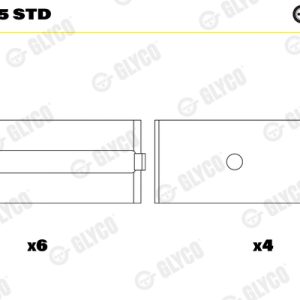 Cuzineti arbore cotit GLYCO H1085/5 STD LAND ROVER FREELANDER I (L314) 1,796 cmc (18 K4F) benzina 120 GLYCO H1085/5 STD
