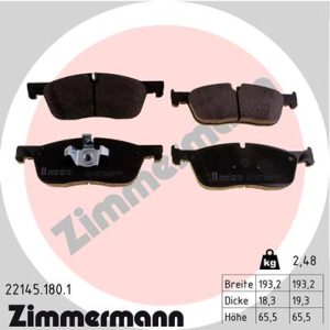 Set placute frana ZIMMERMANN 22145.180.1 LAND ROVER RANGE ROVER VELAR (L560) 1,997 cmc (PT204(AJ20P4) benzina 250 ZIMMERMANN 22145.180.1