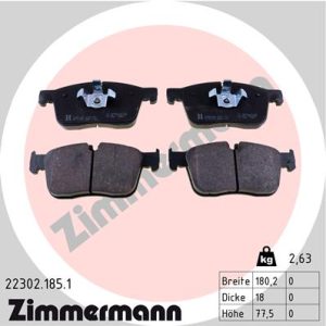 Set placute frana ZIMMERMANN 22302.185.1 LAND ROVER RANGE ROVER VELAR (L560) 2,993 cmc (306DT(TDV6) diesel 275 ZIMMERMANN 22302.185.1