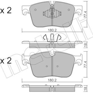 Set placute frana METELLI 22-1124-0 LAND ROVER RANGE ROVER VELAR (L560) 2,995 cmc (306PS(AJ126) benzina 380 METELLI 22-1124-0