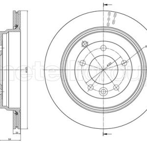 Disc frana METELLI 23-1019C LAND ROVER DISCOVERY IV (L319) 2,995 cmc (306PS(AJ126) benzina 340 METELLI 23-1019C