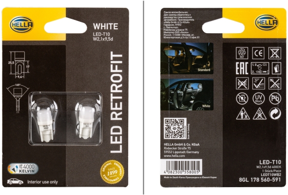 Bec lumini interioare HELLA 8GL 178 560-591 LAND ROVER DISCOVERY IV (L319) 2,995 cmc (306PS(AJ126) benzina 340 HELLA 8GL 178 560-591