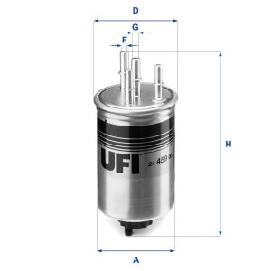 Filtru combustibil UFI 24.459.00 LAND ROVER DISCOVERY III (L319) 2,720 cmc (276DT(TDV6) diesel 190 UFI 24.459.00
