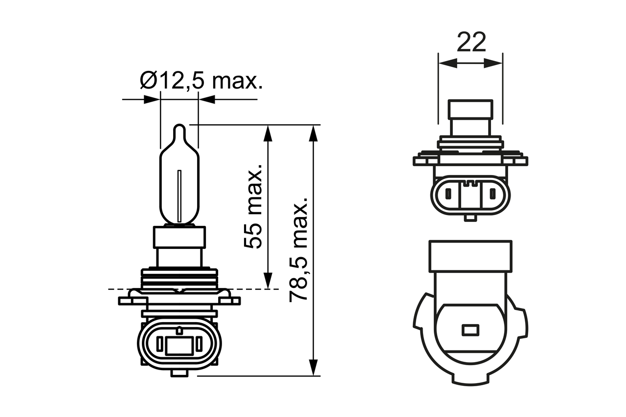 Bec far faza lunga BOSCH 1 987 302 026 LAND ROVER RANGE ROVER SPORT II (L494) 2,993 cmc (306DT(TDV6) Diesel/electro 354 BOSCH 1 987 302 026