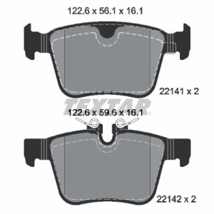Set placute frana TEXTAR 2214101 LAND ROVER RANGE ROVER EVOQUE (L551) 1,997 cmc (204DTY(AJ21D4) Diesel/electro 204 TEXTAR 2214101
