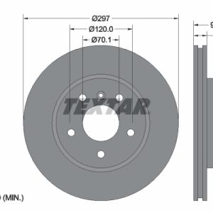 Disc frana TEXTAR 92129700 LAND ROVER DISCOVERY II (L318) 3,947 cmc (35 D, 56 D, 94 D) benzina 185 TEXTAR 92129700