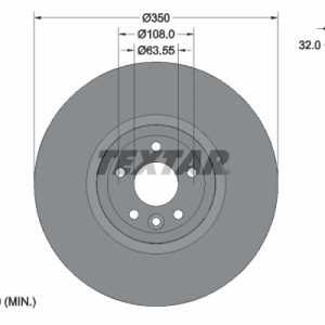 Disc frana TEXTAR 92308205 LAND ROVER RANGE ROVER VELAR (L560) 2,995 cmc (306PS(AJ126) benzina 340 TEXTAR 92308205