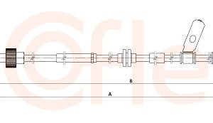 Cablu frana de parcare COFLE 92.1E.LR003 LAND ROVER RANGE ROVER SPORT I (L320) 2,993 cmc (306DT(TDV6) diesel 245 COFLE 92.1E.LR003