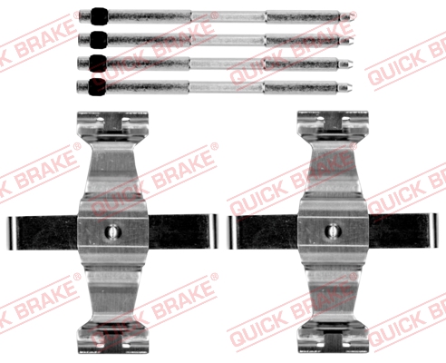 Set accesorii placute frana QUICK BRAKE 109-0109 LAND ROVER RANGE ROVER VELAR (L560) 2,995 cmc (PT306(AJ20P6) benzina/elector 400 QUICK BRAKE 109-0109