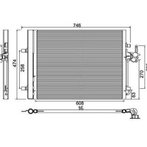 Condensator climatizare E-KRAFT 1924005144 LAND ROVER RANGE ROVER EVOQUE VAN (L538) 2,179 cmc (224DT(DW12BTED4) diesel 190 E-KRAFT 1924005144