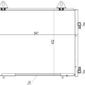 Condensator climatizare MTR 13054582 LAND ROVER FREELANDER I (L314) 1,951 cmc (204D3(M47D20) diesel 112 MTR 13054582