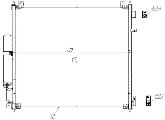 Condensator climatizare MTR 13054885 LAND ROVER DISCOVERY V (L462) 2,993 cmc (306DT(TDV6) diesel 211 MTR 13054885