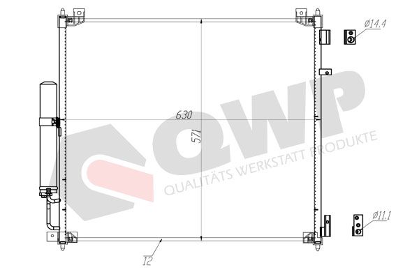 Condensator climatizare QWP WAC502 LAND ROVER RANGE ROVER IV (L405) 2,997 cmc (DT306(AJ20D6) Diesel/electro 300 QWP WAC502