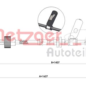 Cablu frana de parcare METZGER 1E.LR004 LAND ROVER RANGE ROVER SPORT I (L320) 2,993 cmc (306DT(TDV6) diesel 256 METZGER 1E.LR004