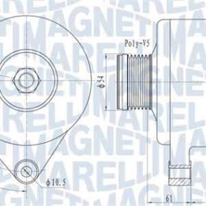 Alternator MAGNETI MARELLI 063731559010 LAND ROVER FREELANDER I (L314) 1,951 cmc (204D3(M47D20) diesel 112 MAGNETI MARELLI 063731559010