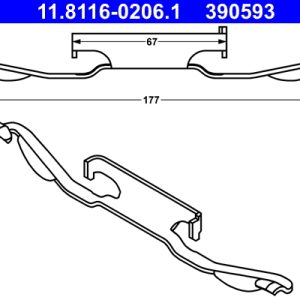 Arc etrier frana ATE 11.8116-0206.1 LAND ROVER RANGE ROVER EVOQUE VAN (L538) 2,179 cmc (224DT(DW12BTED4) diesel 150 ATE 11.8116-0206.1