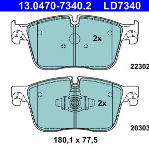 Set placute frana ATE 13.0470-7340.2 LAND ROVER RANGE ROVER VELAR (L560) 1,997 cmc (PT204(AJ20P4) benzina 300 ATE 13.0470-7340.2