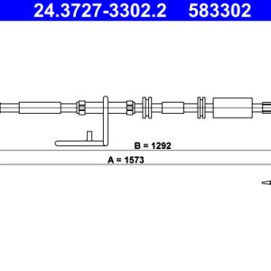 Cablu frana de parcare ATE 24.3727-3302.2 LAND ROVER FREELANDER 2 (L359) 1,999 cmc (204PT(GTDI) benzina 241 ATE 24.3727-3302.2