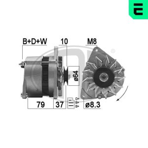 Alternator ERA 210204A LAND ROVER RANGE ROVER I 3,528 cmc (24 D, 25 D) benzina 163 ERA 210204A