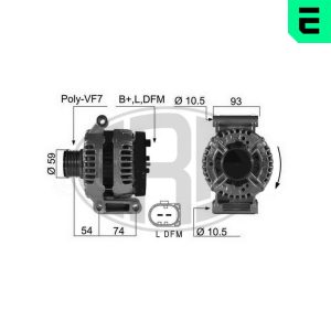 Alternator ERA 210422A LAND ROVER DEFENDER Pick Up (L316) 2,402 cmc (DT244(PUMA) diesel 122 ERA 210422A