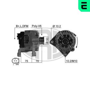 Alternator ERA 210530A LAND ROVER FREELANDER I (L314) 1,951 cmc (204D3(M47D20) diesel 112 ERA 210530A