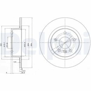 Disc frana DELPHI BG3227C LAND ROVER RANGE ROVER III (L322) 3,628 cmc (368DT(LION) diesel 272 DELPHI BG3227C