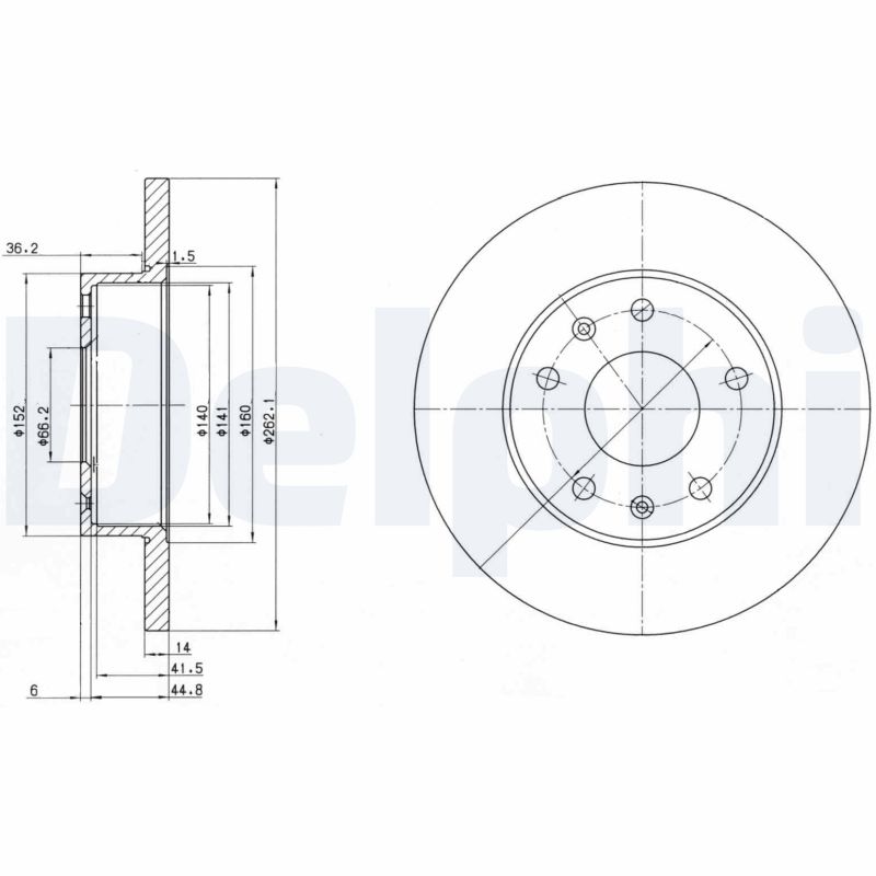 Disc frana DELPHI BG3426 LAND ROVER FREELANDER I Soft Top (L314) 1,796 cmc (18 K4F) benzina 120 DELPHI BG3426