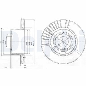 Disc frana DELPHI BG3737 LAND ROVER DISCOVERY II (L318) 3,947 cmc (35 D, 56 D, 94 D) benzina 185 DELPHI BG3737