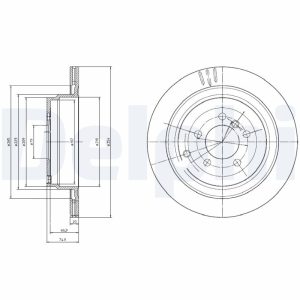 Disc frana DELPHI BG4021C LAND ROVER RANGE ROVER III (L322) 2,926 cmc (306D1(M57D30) diesel 177 DELPHI BG4021C