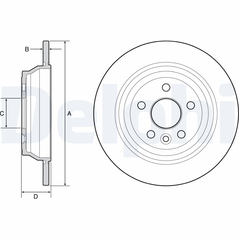Disc frana DELPHI BG4656C LAND ROVER FREELANDER 2 (L359) 2,179 cmc (DW12BTED4, 224DT(DW12BTED4) diesel 160 DELPHI BG4656C