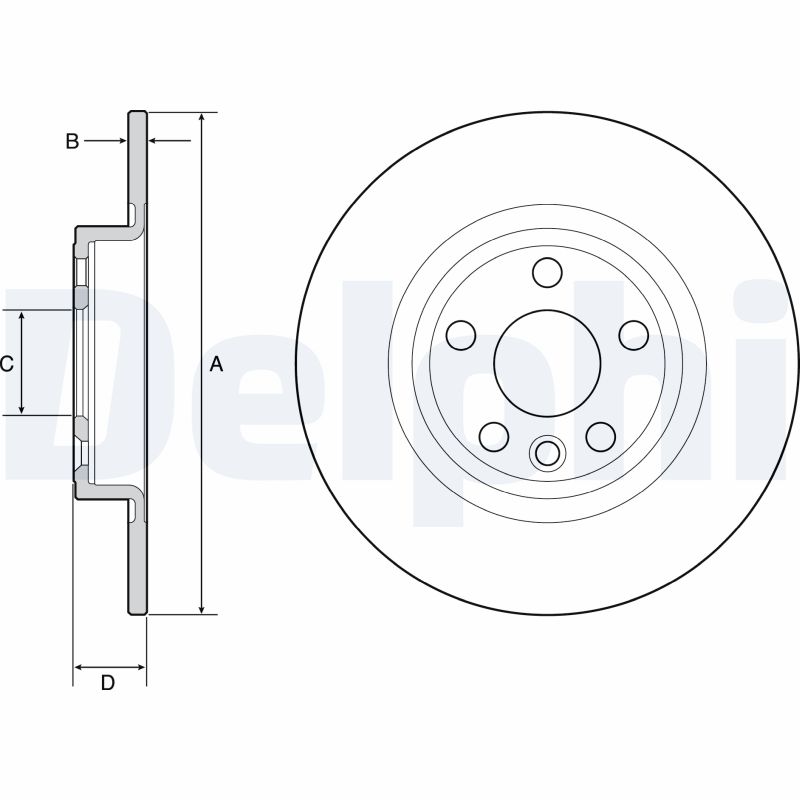 Disc frana DELPHI BG4930C LAND ROVER DISCOVERY SPORT (L550) 2,179 cmc (224DT(DW12BTED4) diesel 190 DELPHI BG4930C